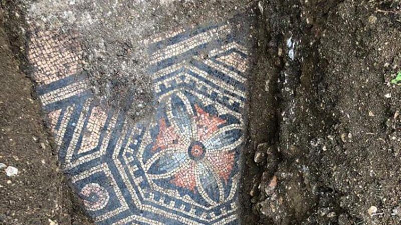 Roman mosaic in Negrar di Valpolicella